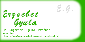 erzsebet gyula business card
